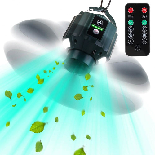 10400mAh USB Battery Powered Hanging Tent Lantern Fan Power Bank