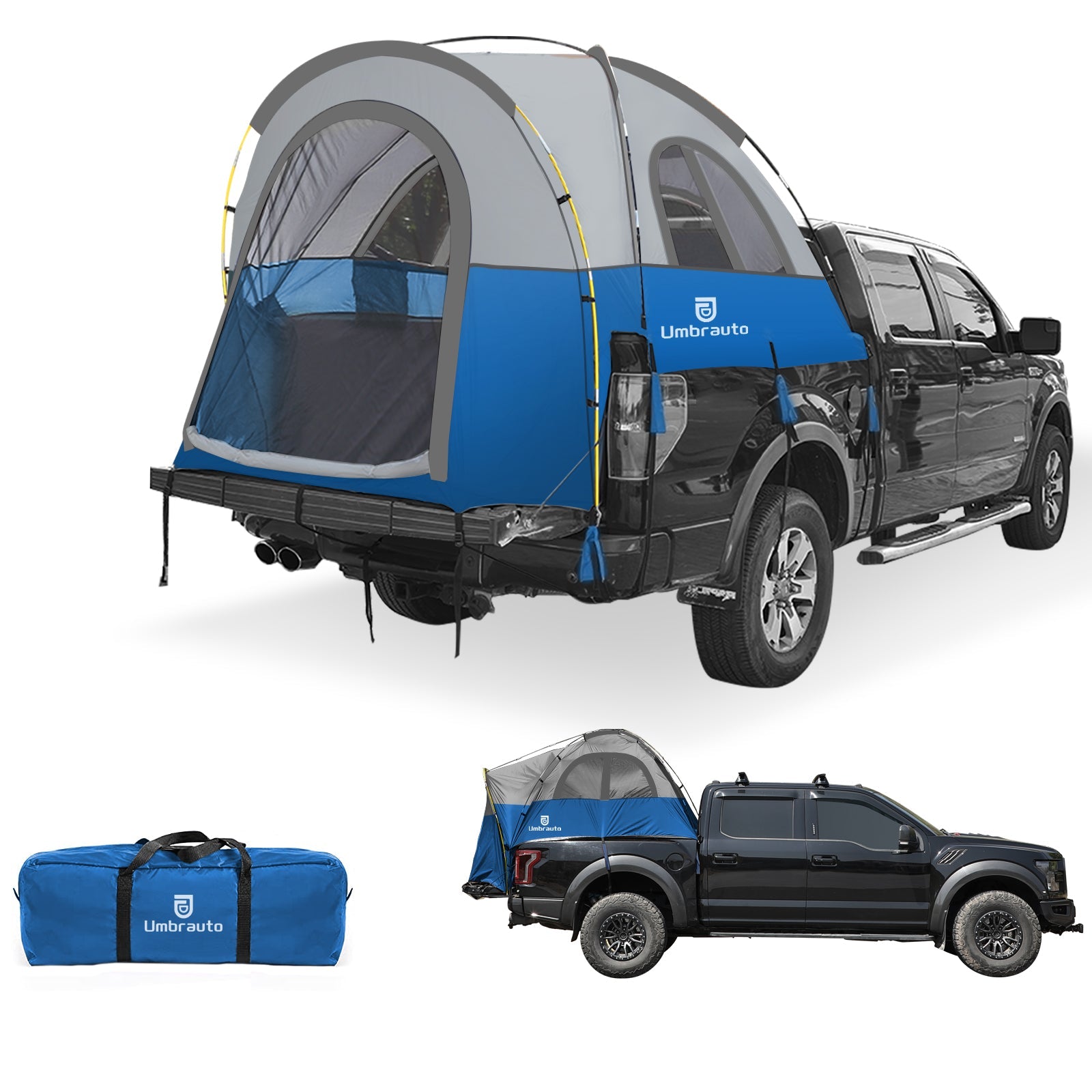 Umbrauto Waterproof Truck Bed Tent – PU3000 4-Season Pickup Camping Tent