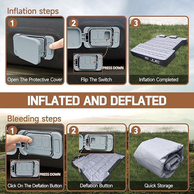 Umbrauto Truck Bed Air Mattress 3.0 with Built-In Rechargeable Pump (5.5–6.5 ft Beds)