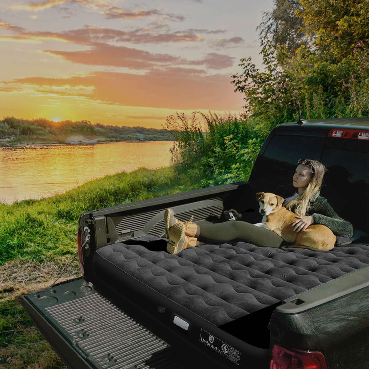 Umbrauto Truck Bed Air Mattress 3.0 with Built-In Rechargeable Pump (5.5–6.5 ft Beds)