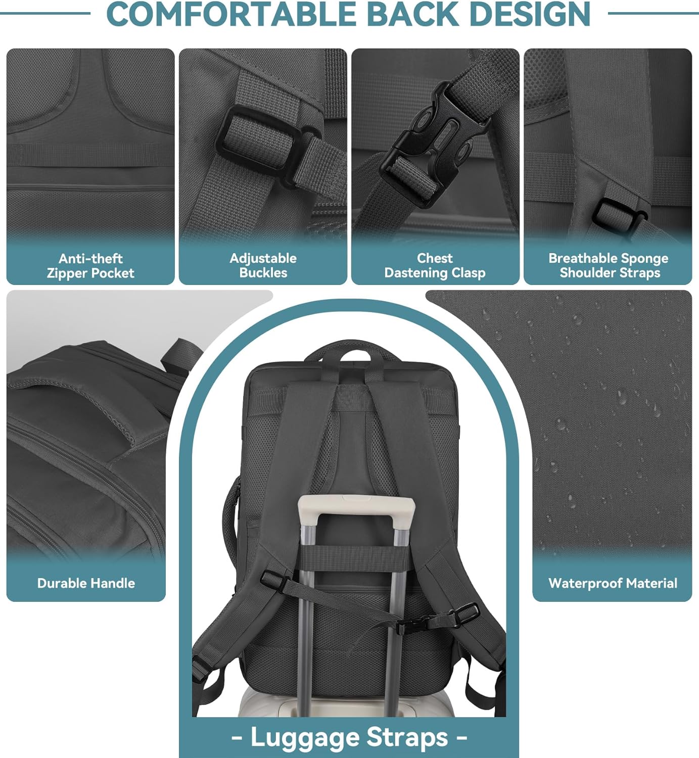 50L Expandable Travel Laptop Backpack – Fits 17" Laptop | Apex Traverse
