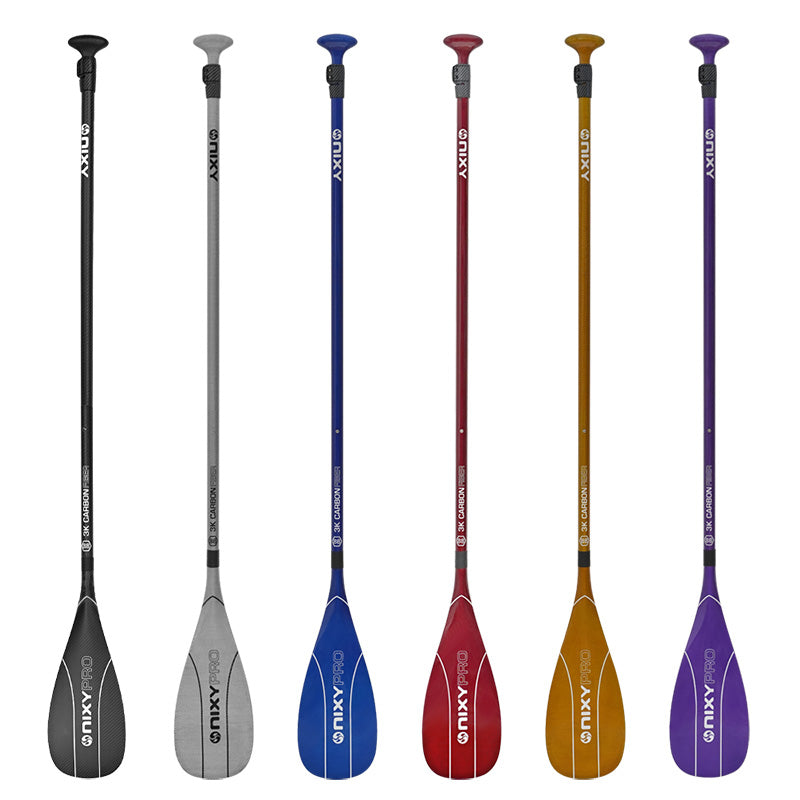 NIXY 100% 3K Carbon Fiber SUP Pro Paddle – 3-Piece Adjustable Performance Paddle