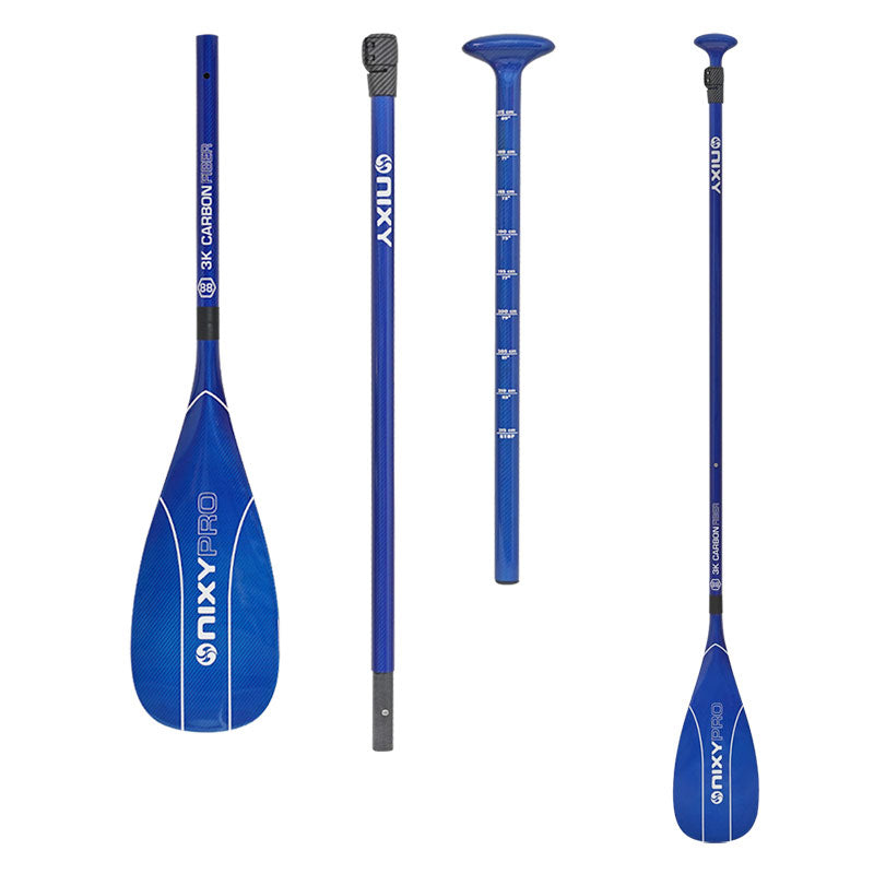 NIXY 100% 3K Carbon Fiber SUP Pro Paddle – 3-Piece Adjustable Performance Paddle