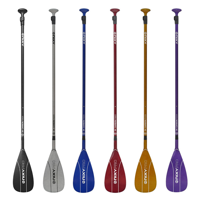 NIXY 100% 3K Carbon Fiber SUP Pro Paddle – 3-Piece Adjustable Performance Paddle
