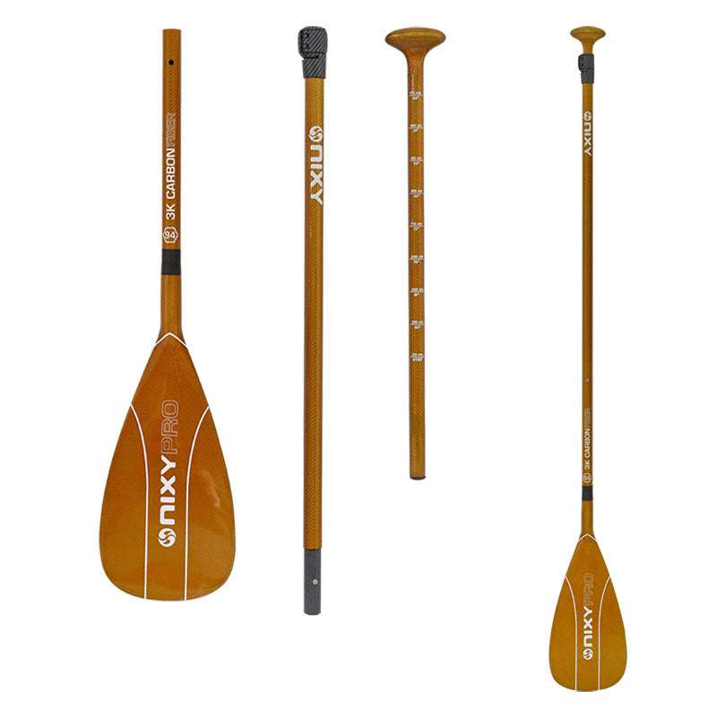 NIXY 100% 3K Carbon Fiber SUP Pro Paddle – 3-Piece Adjustable Performance Paddle
