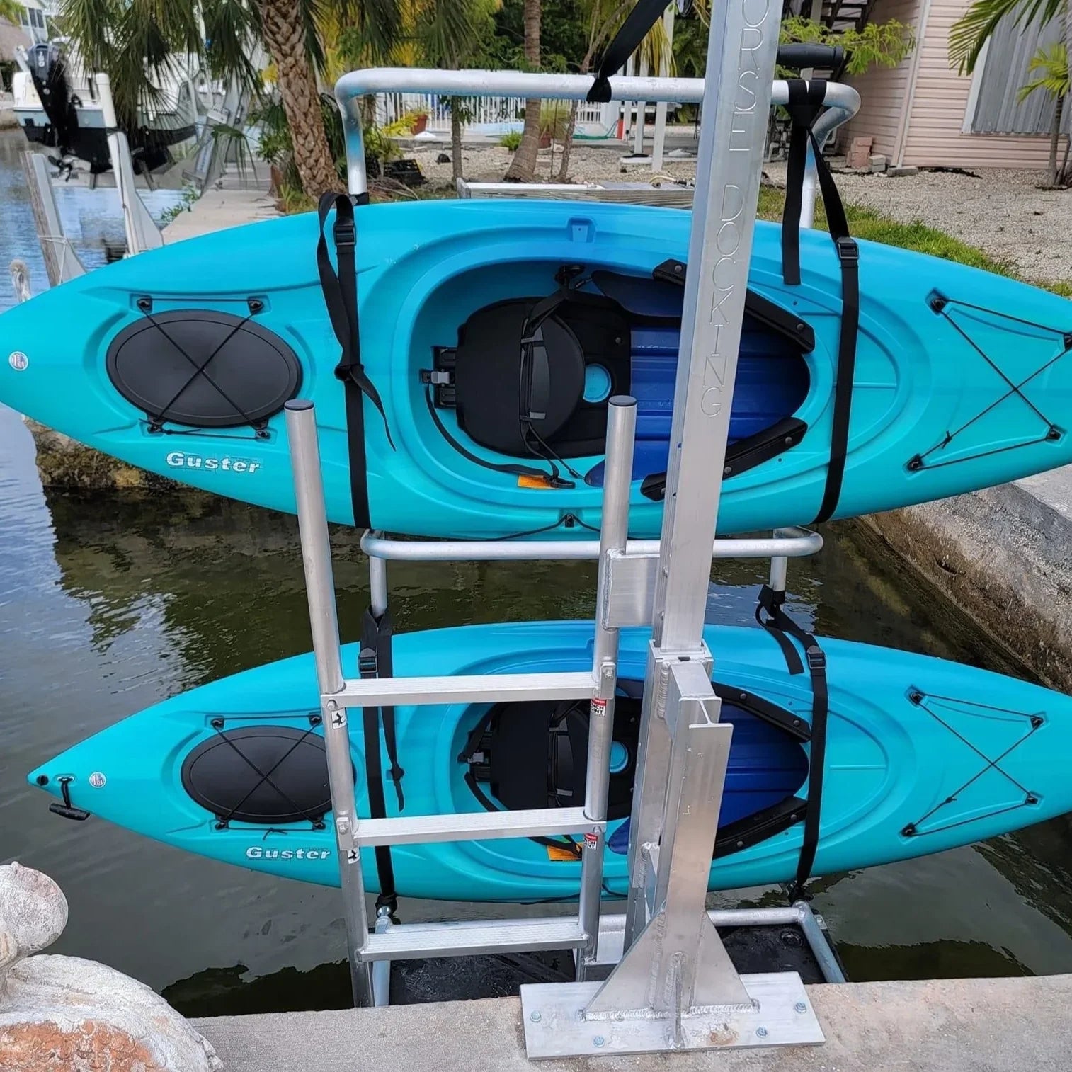 Fixed Dock Kayak Launch & Stow – Pro Series Aluminum Dock Access System