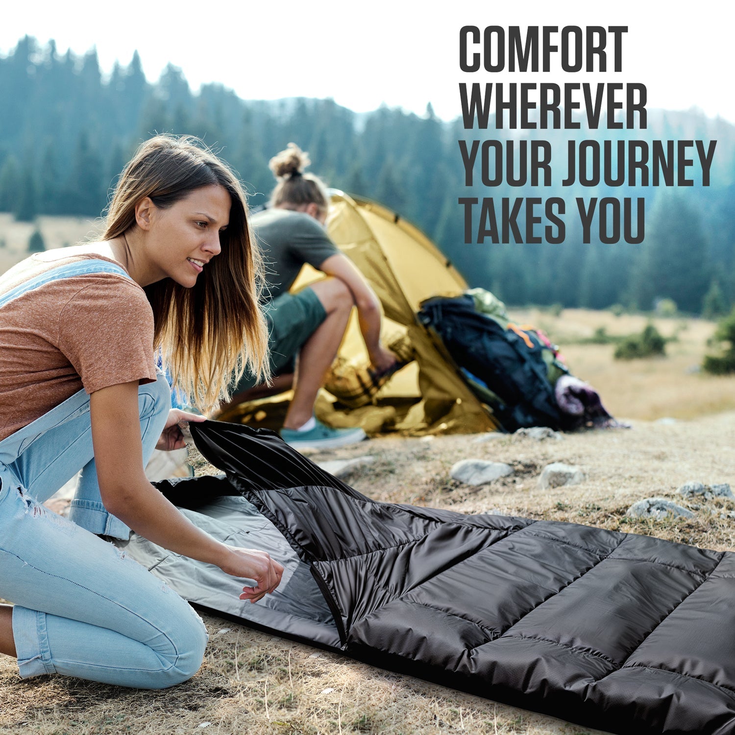 XXL Sleeping Bag for Big & Tall Campers – 30°F Cold Weather Rated