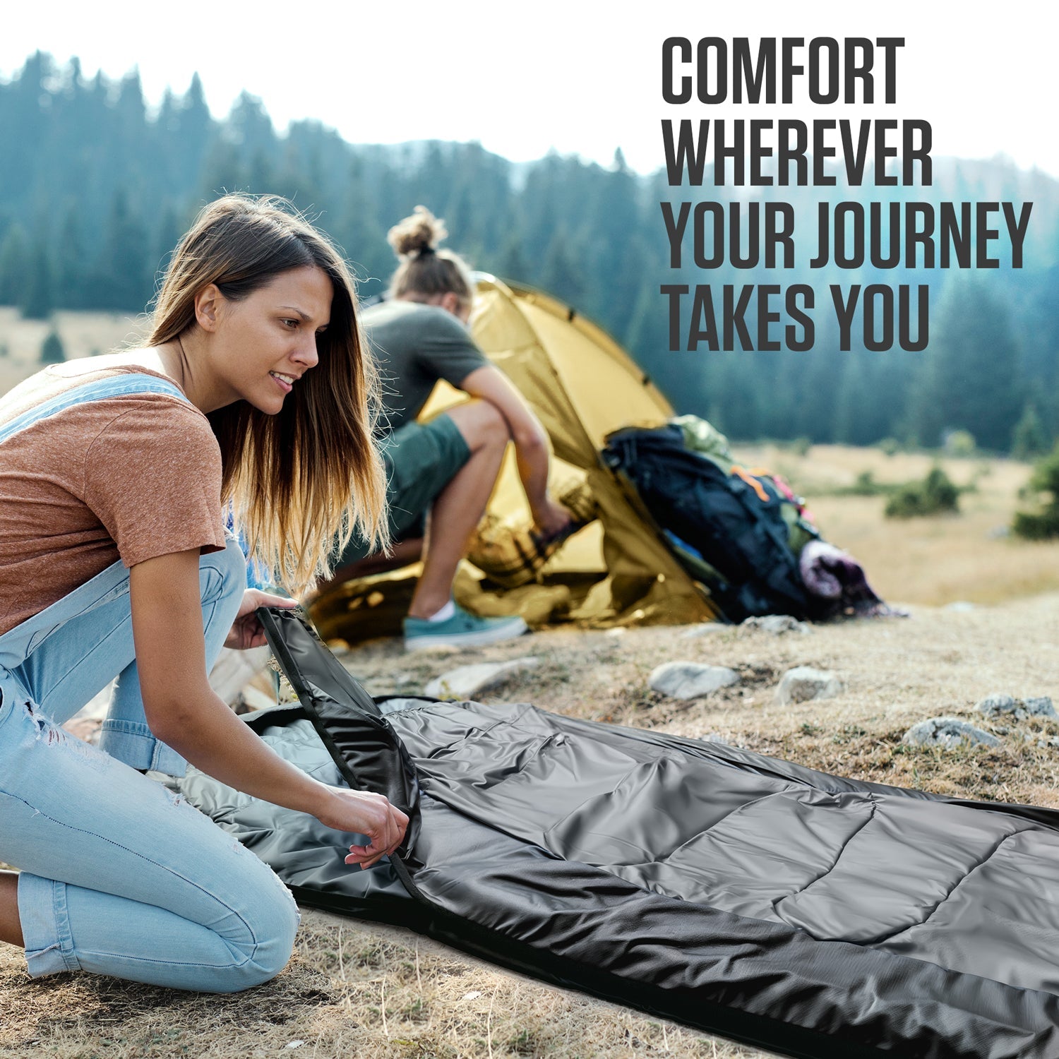 XXL Sleeping Bag for Big & Tall Campers – 30°F Cold Weather Rated