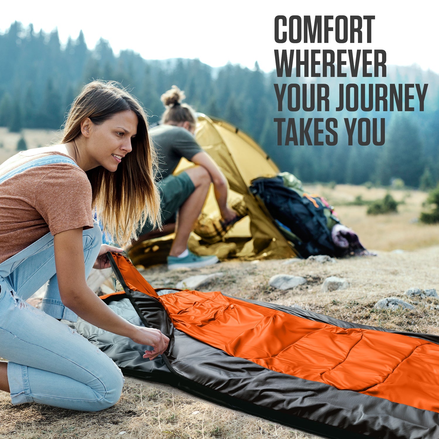 XXL Sleeping Bag for Big & Tall Campers – 30°F Cold Weather Rated