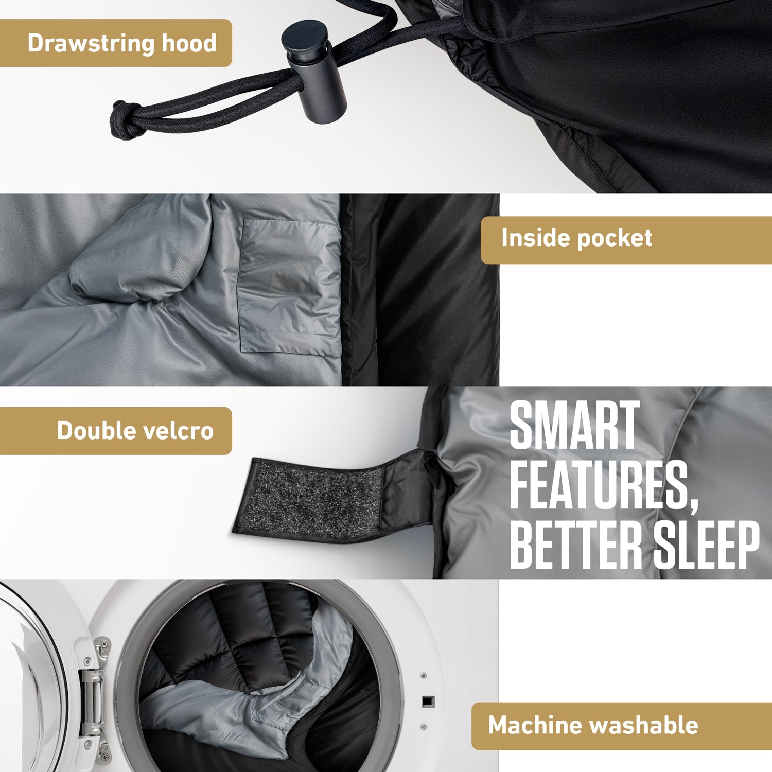 XXL Sleeping Bag for Big & Tall Campers – 30°F Cold Weather Rated