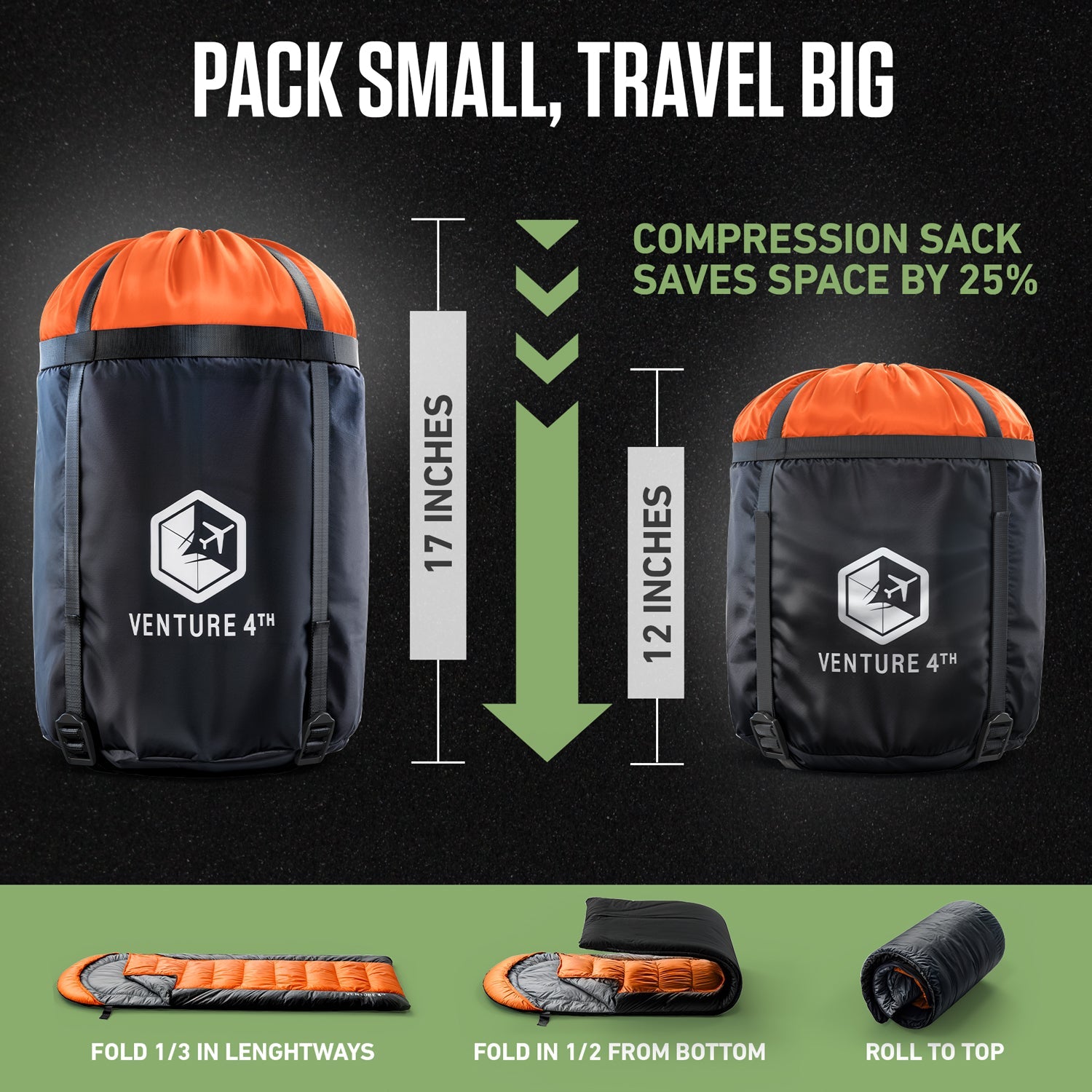 XXL Sleeping Bag for Big & Tall Campers – 30°F Cold Weather Rated
