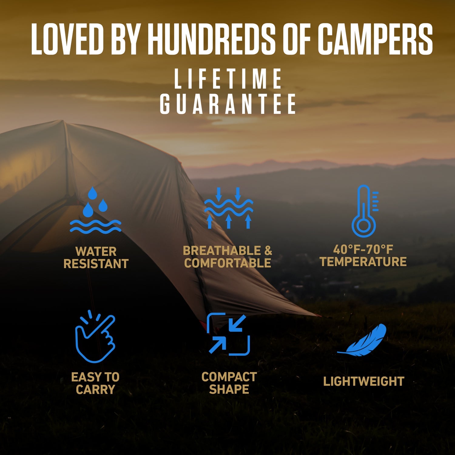 XXL Sleeping Bag for Big & Tall Campers – 30°F Cold Weather Rated
