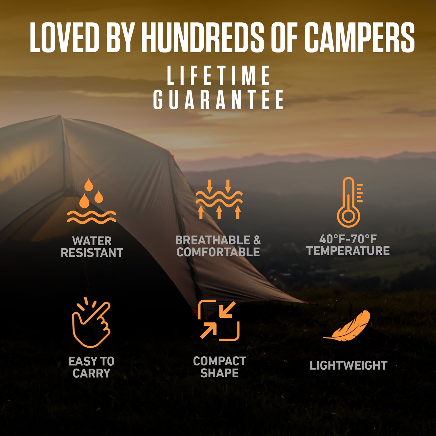 XXL Sleeping Bag for Big & Tall Campers – 30°F Cold Weather Rated