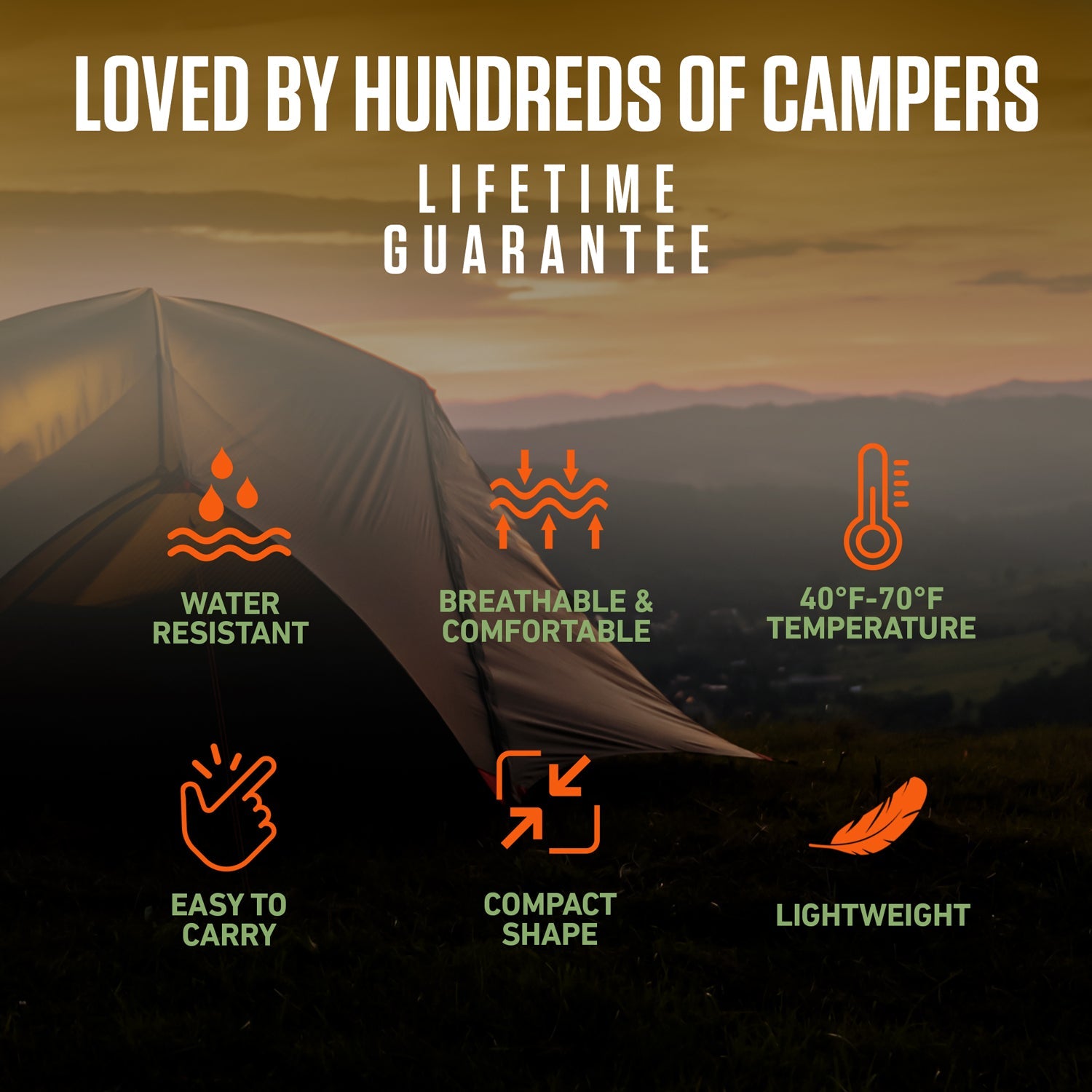 XXL Sleeping Bag for Big & Tall Campers – 30°F Cold Weather Rated