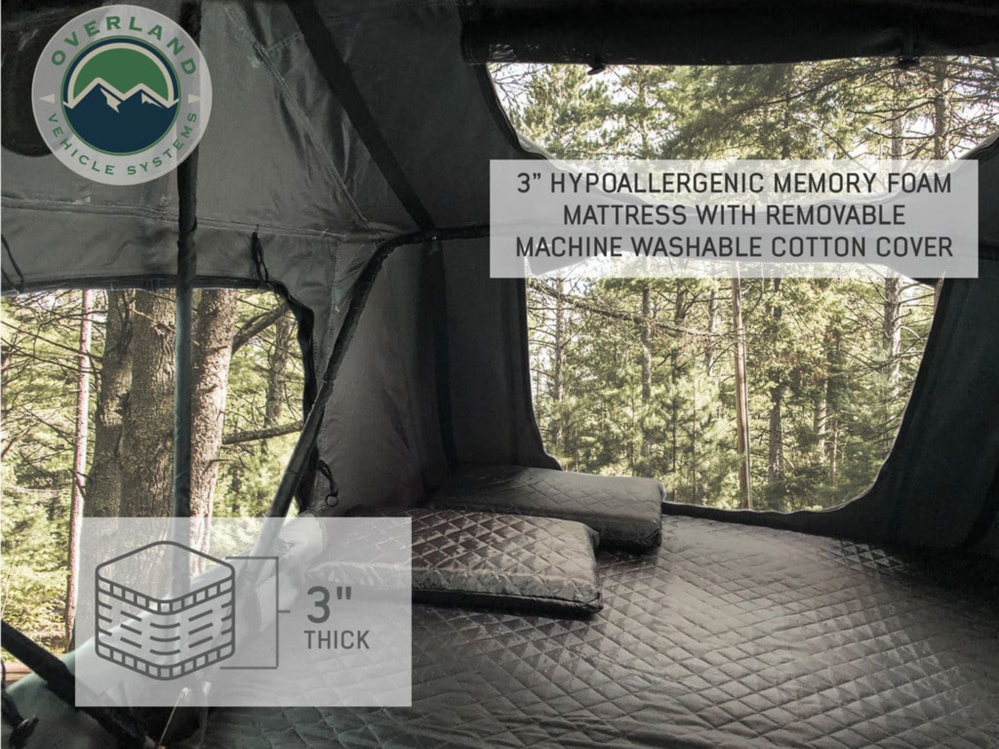 Overland Vehicle Systems Nomadic 4 Rooftop Tent – 4 Person Soft Shell Roof Top Tent