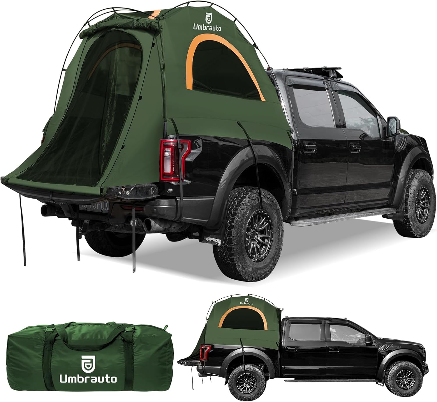 Umbrauto Truck Bed Tent for 6.4–6.7 ft Trucks – Waterproof 2-3 Person Camping Tent