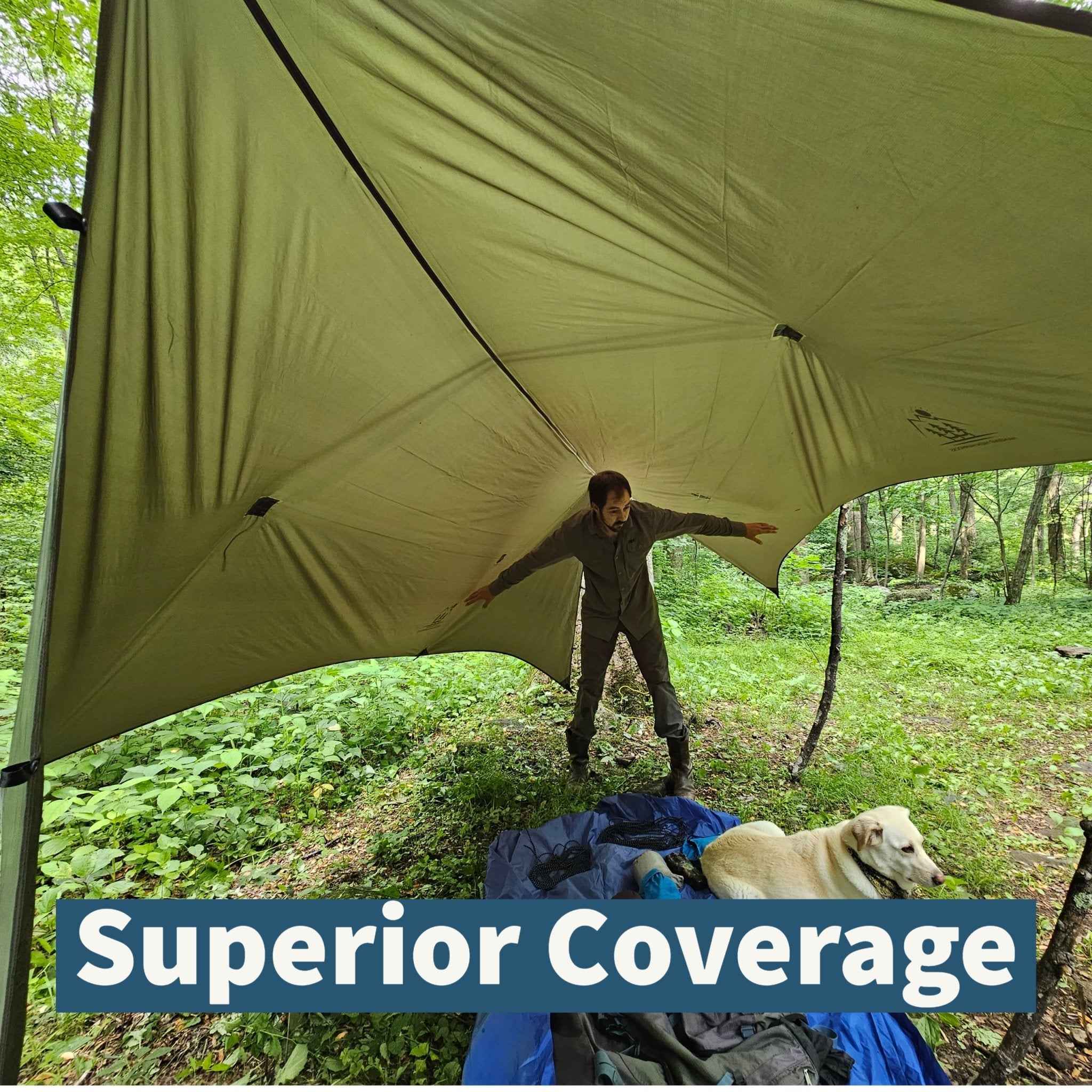 Hideaway Hammock Rain Tarp – 12' All-Weather Camping Shelter
