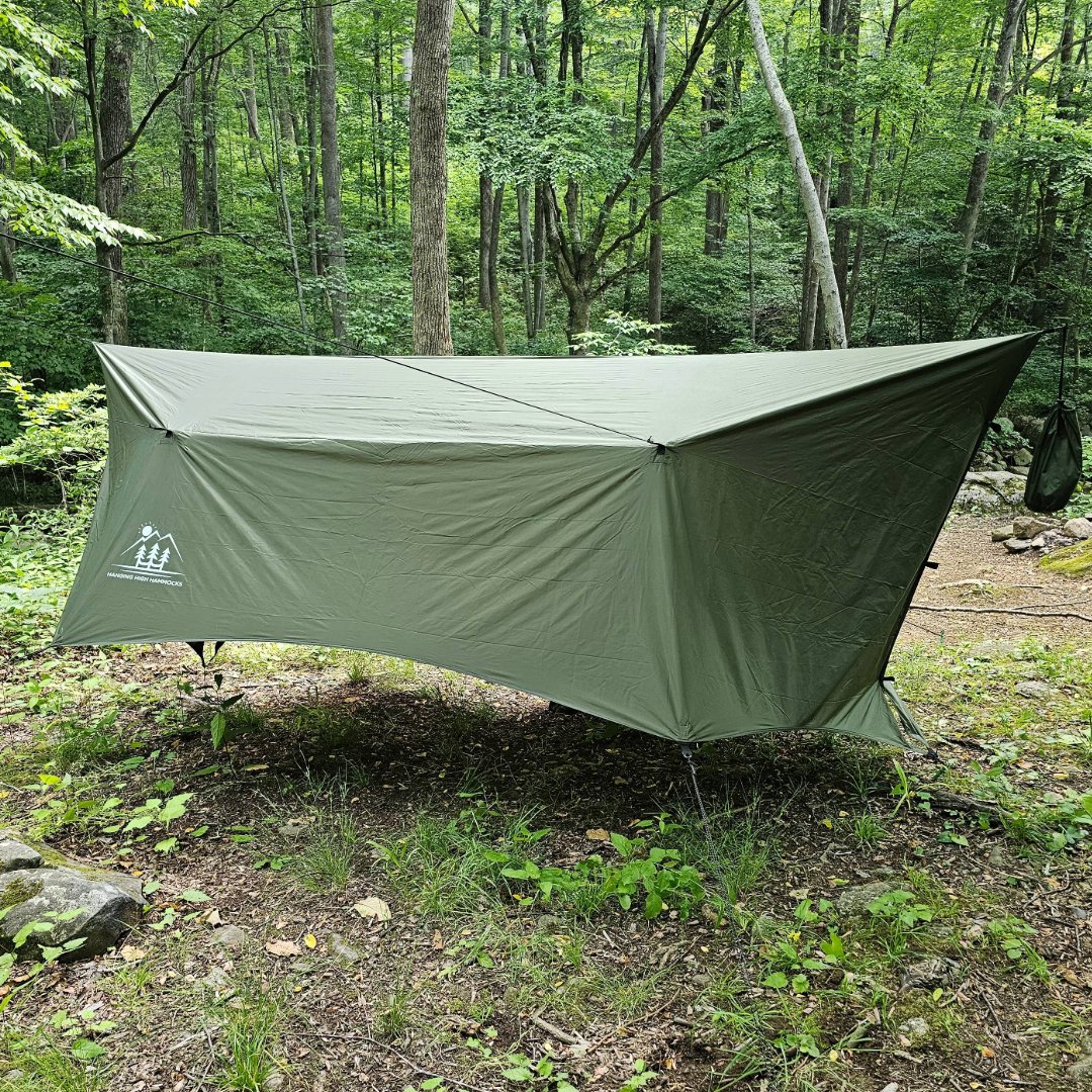 Hideaway Hammock Rain Tarp – 12' All-Weather Camping Shelter