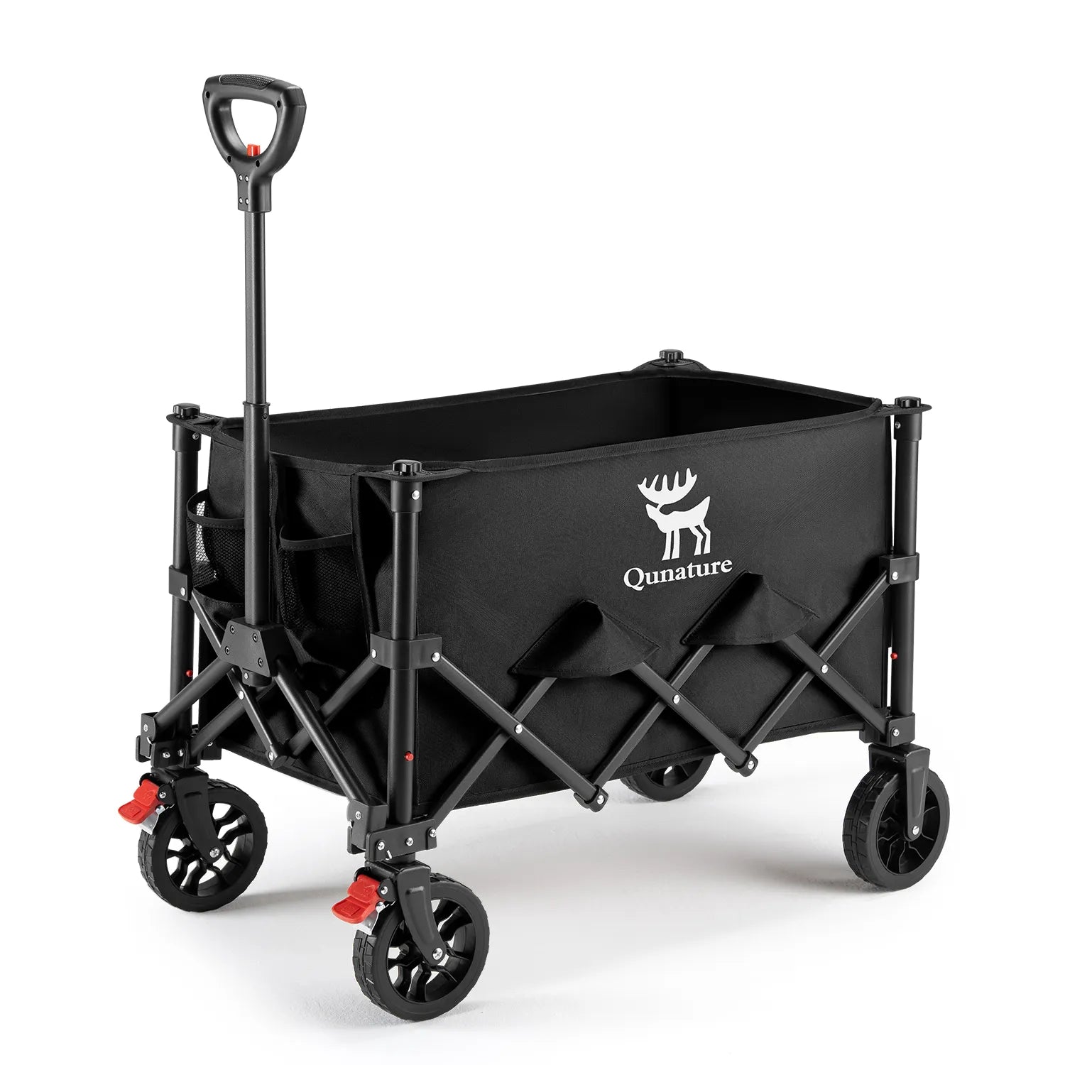 220lbs Foldable Utility Wagon with 360° Swivel Wheels