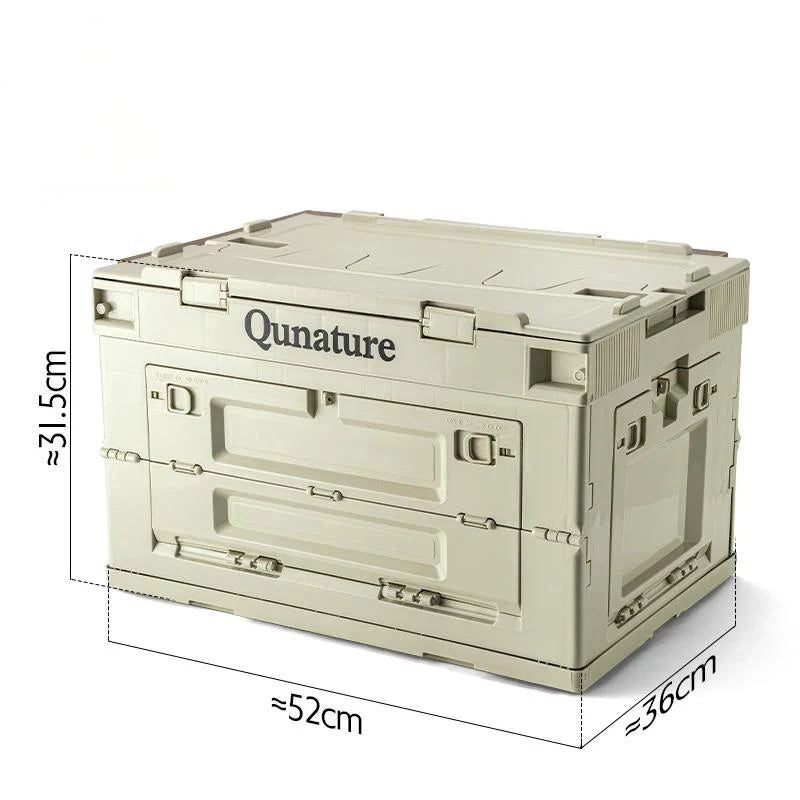 TrailVault™ Foldable Camping Storage Box with Tabletop