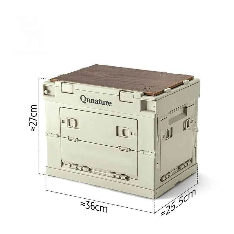 TrailVault™ Foldable Camping Storage Box with Tabletop