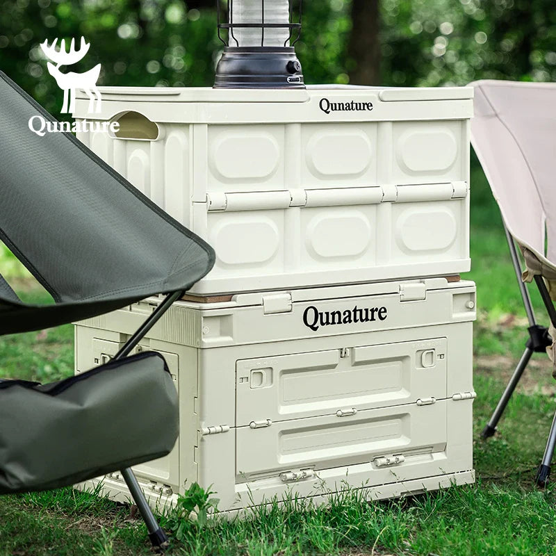 TrailVault™ Foldable Camping Storage Box with Tabletop