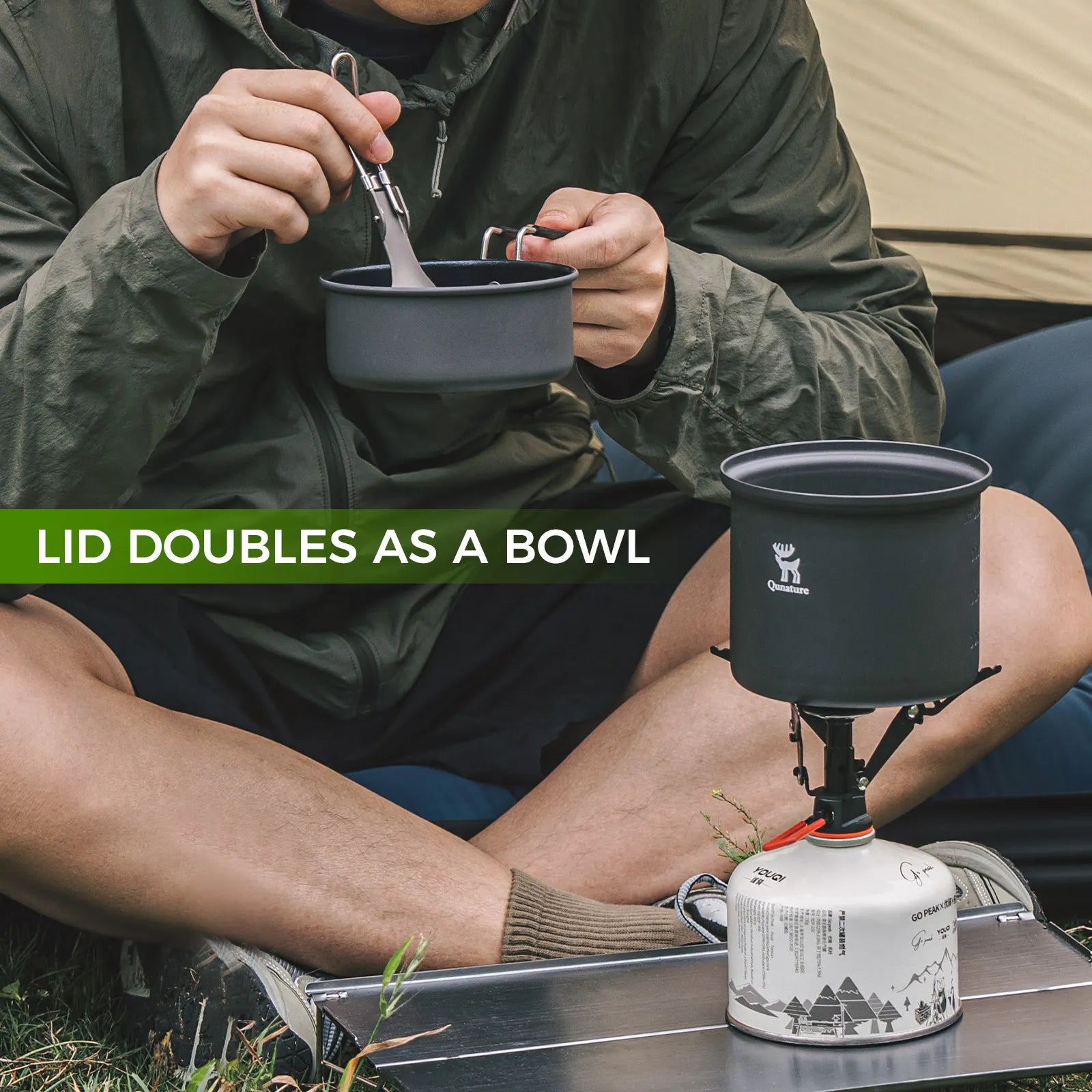 Qunature TrailChef™ Ultralight Aluminum Camping Cookware Set