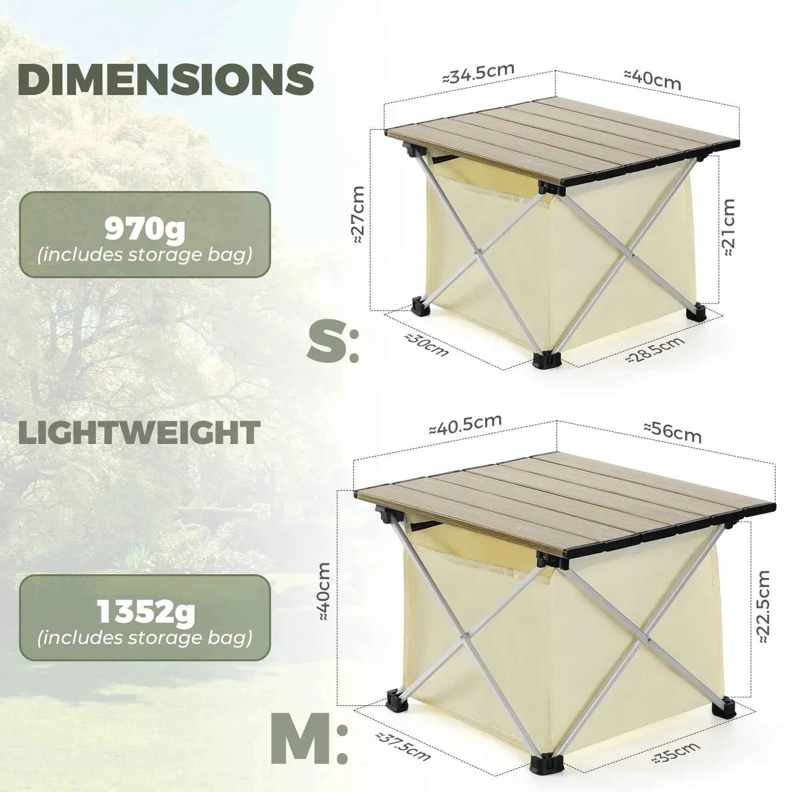 Qunature TrailTable™ Ultralight Foldable Aluminum Camping Table