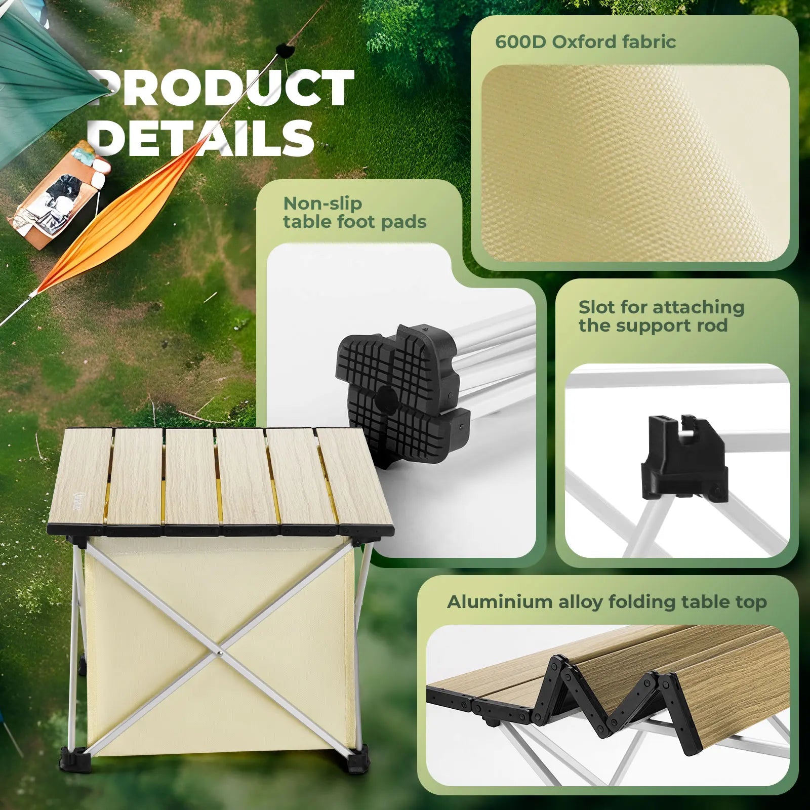 Qunature TrailTable™ Ultralight Foldable Aluminum Camping Table