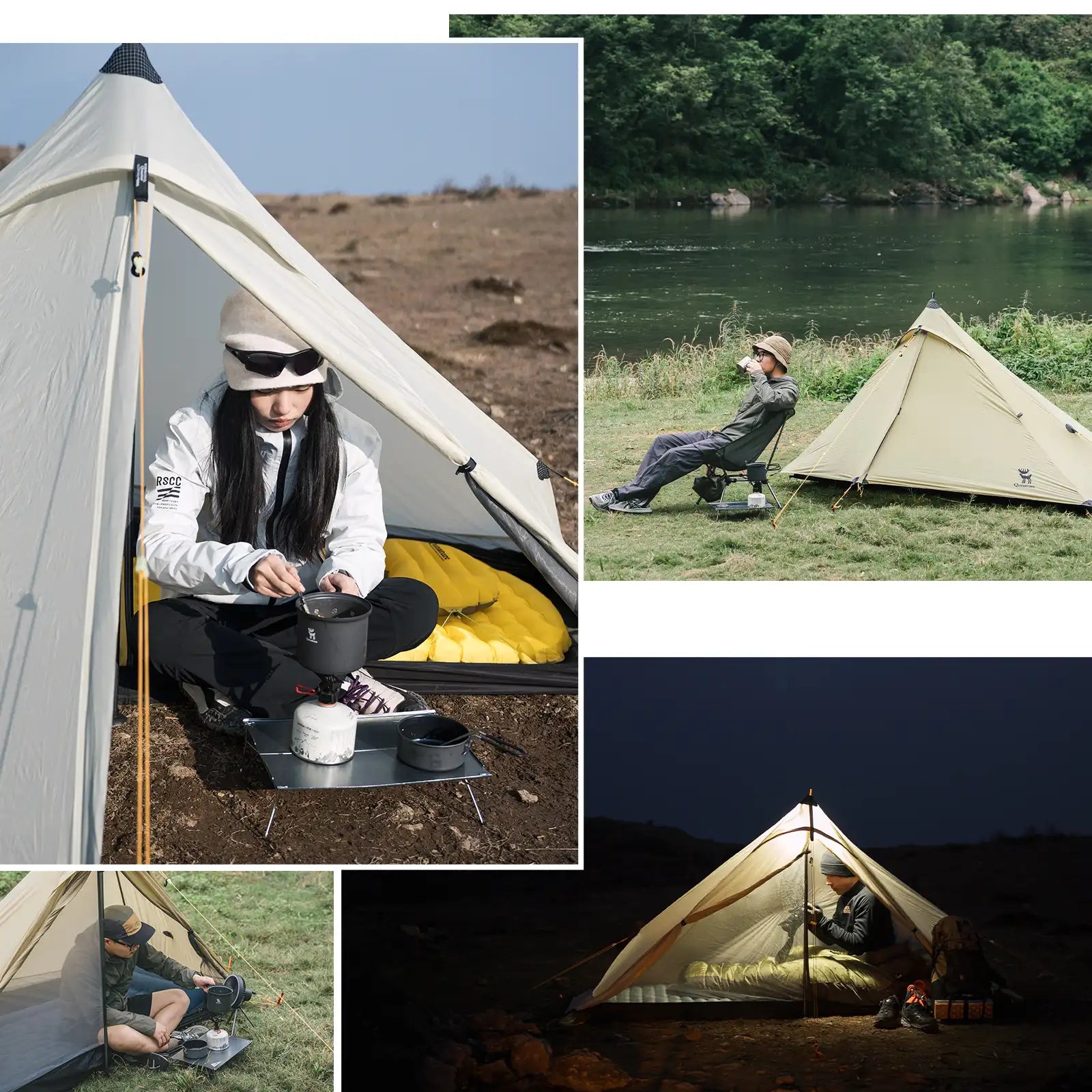 Qunature AeroShelter™ Ultralight Trekking Pole Backpacking Tent